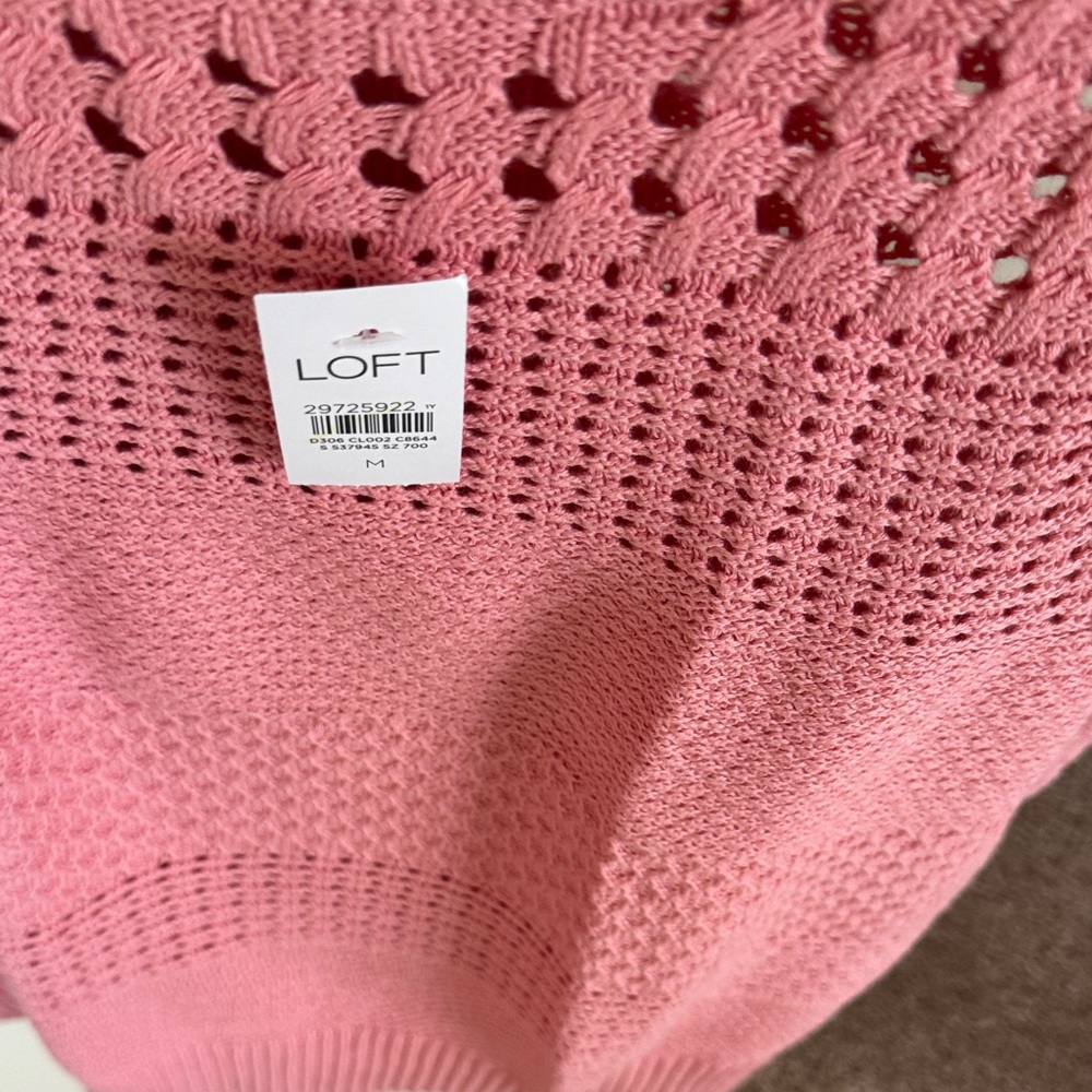 LOFT Textured Pink Sleeveless Top NWT - Picture 4 of 4